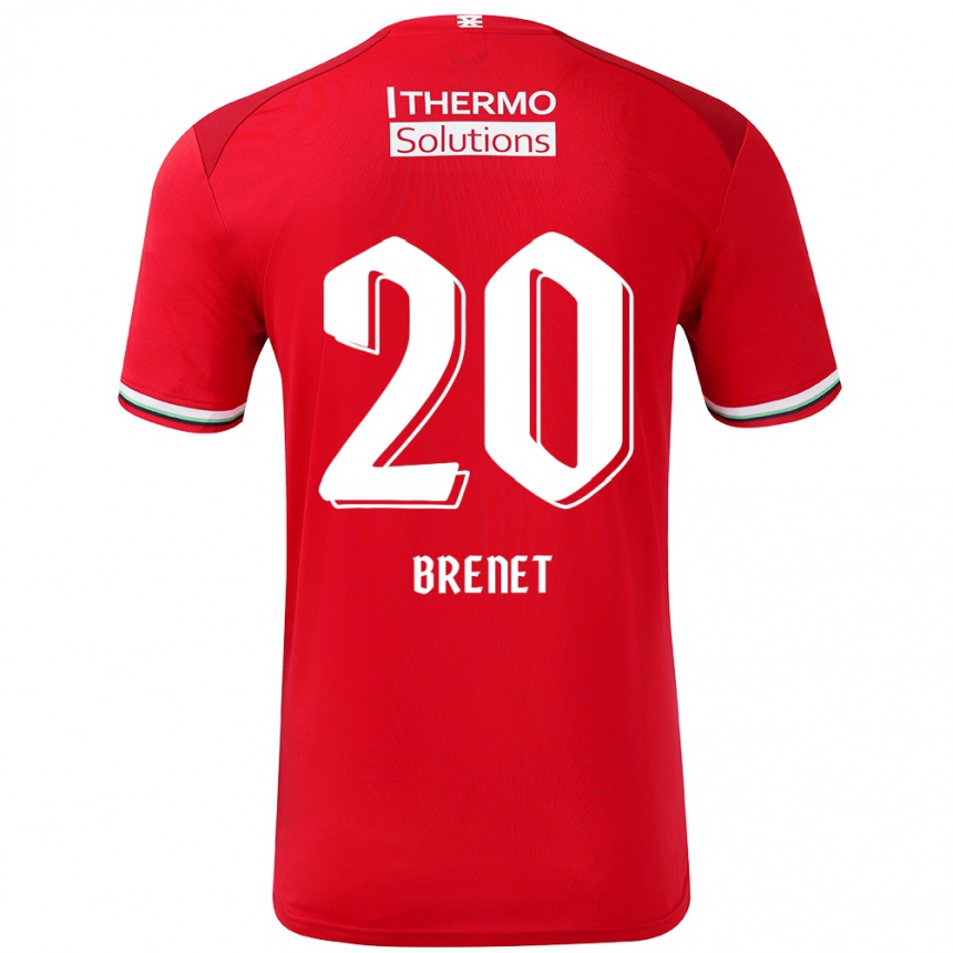 Niño Fútbol Camiseta Joshua Brenet #20 Rojo Blanco 1ª Equipación 2024/25 Argentina