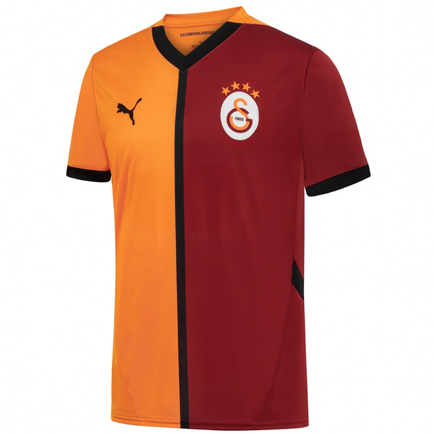 Niño Fútbol Camiseta Burak Tolunay Sekin #0 Amarillo Rojo 1ª Equipación 2024/25 Argentina