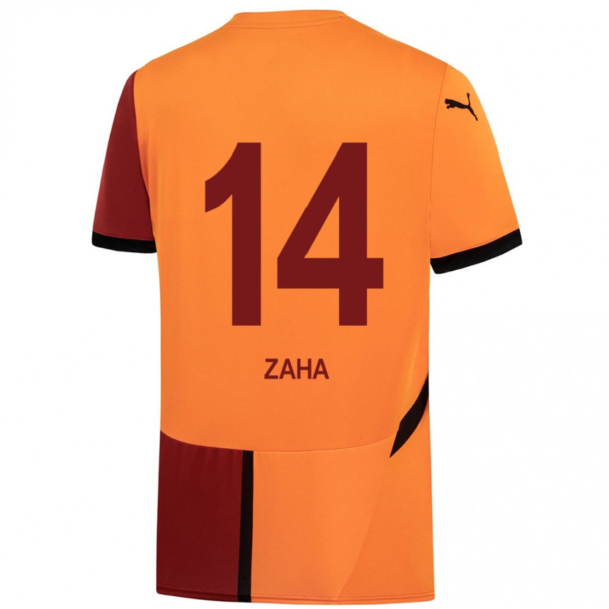 Niño Fútbol Camiseta Wilfried Zaha #14 Amarillo Rojo 1ª Equipación 2024/25 Argentina