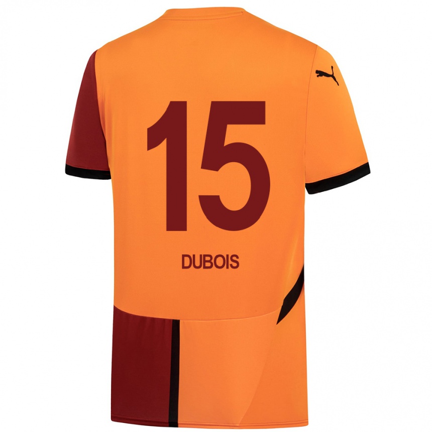 Niño Fútbol Camiseta Léo Dubois #15 Amarillo Rojo 1ª Equipación 2024/25 Argentina