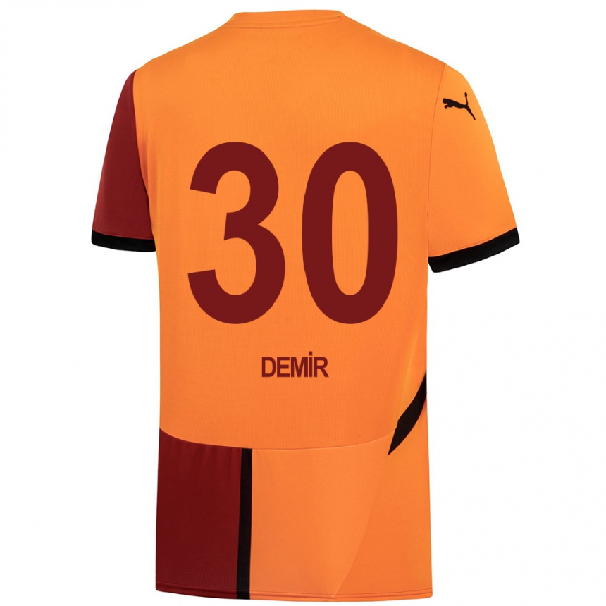 Niño Fútbol Camiseta Yusuf Demir #30 Amarillo Rojo 1ª Equipación 2024/25 Argentina