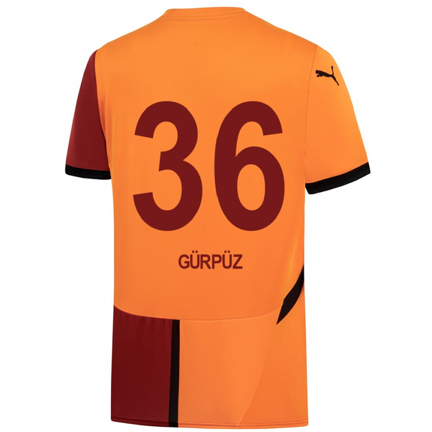 Niño Fútbol Camiseta Gökdeniz Gürpüz #36 Amarillo Rojo 1ª Equipación 2024/25 Argentina