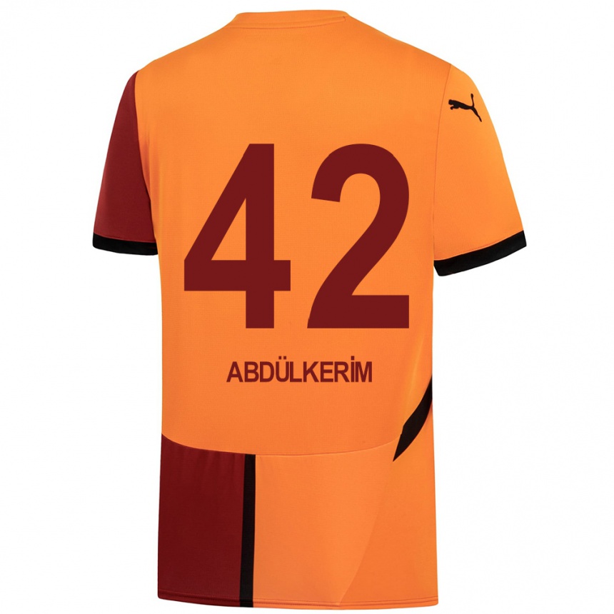 Niño Fútbol Camiseta Abdülkerim Bardakcı #42 Amarillo Rojo 1ª Equipación 2024/25 Argentina