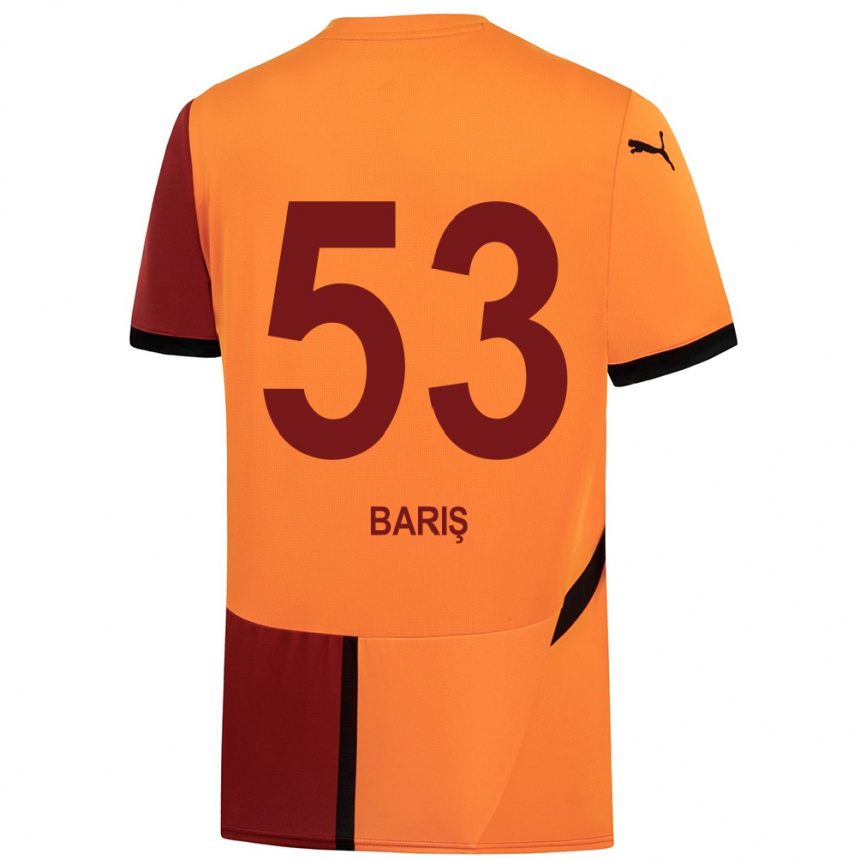 Niño Fútbol Camiseta Barış Alper Yılmaz #53 Amarillo Rojo 1ª Equipación 2024/25 Argentina