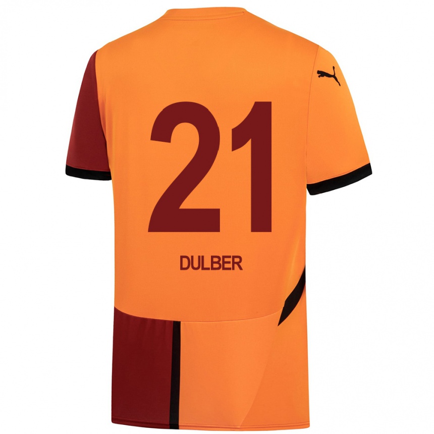 Niño Fútbol Camiseta Didem Dülber #21 Amarillo Rojo 1ª Equipación 2024/25 Argentina