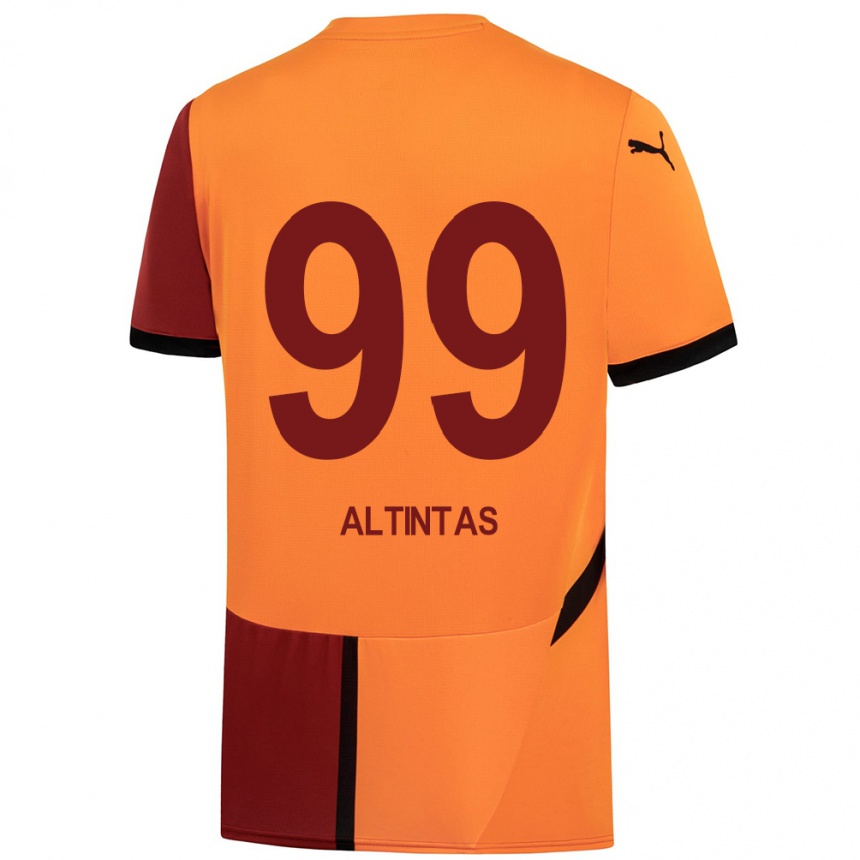 Niño Fútbol Camiseta Benan Altıntaş #99 Amarillo Rojo 1ª Equipación 2024/25 Argentina