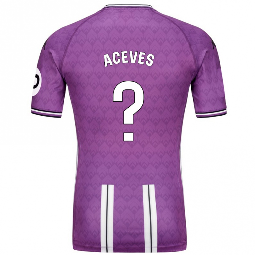 Niño Fútbol Camiseta Álvaro Aceves #0 Púrpura Blanco 1ª Equipación 2024/25 Argentina