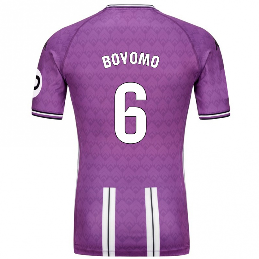 Niño Fútbol Camiseta Enzo Boyomo #6 Púrpura Blanco 1ª Equipación 2024/25 Argentina