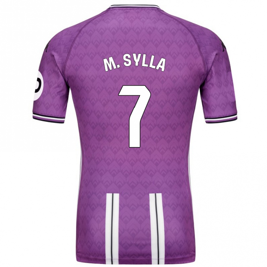 Niño Fútbol Camiseta Mamadou Sylla #7 Púrpura Blanco 1ª Equipación 2024/25 Argentina