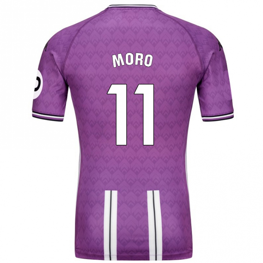 Niño Fútbol Camiseta Raúl Moro #11 Púrpura Blanco 1ª Equipación 2024/25 Argentina