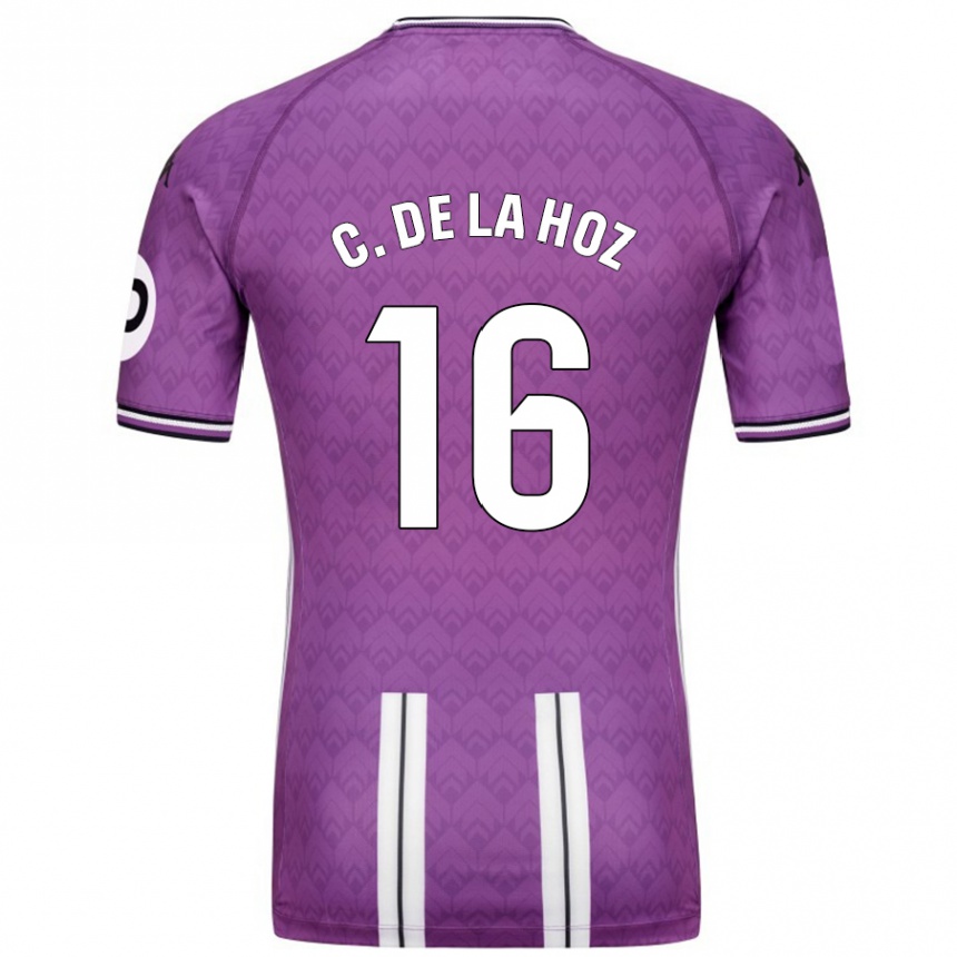 Niño Fútbol Camiseta César De La Hoz #16 Púrpura Blanco 1ª Equipación 2024/25 Argentina