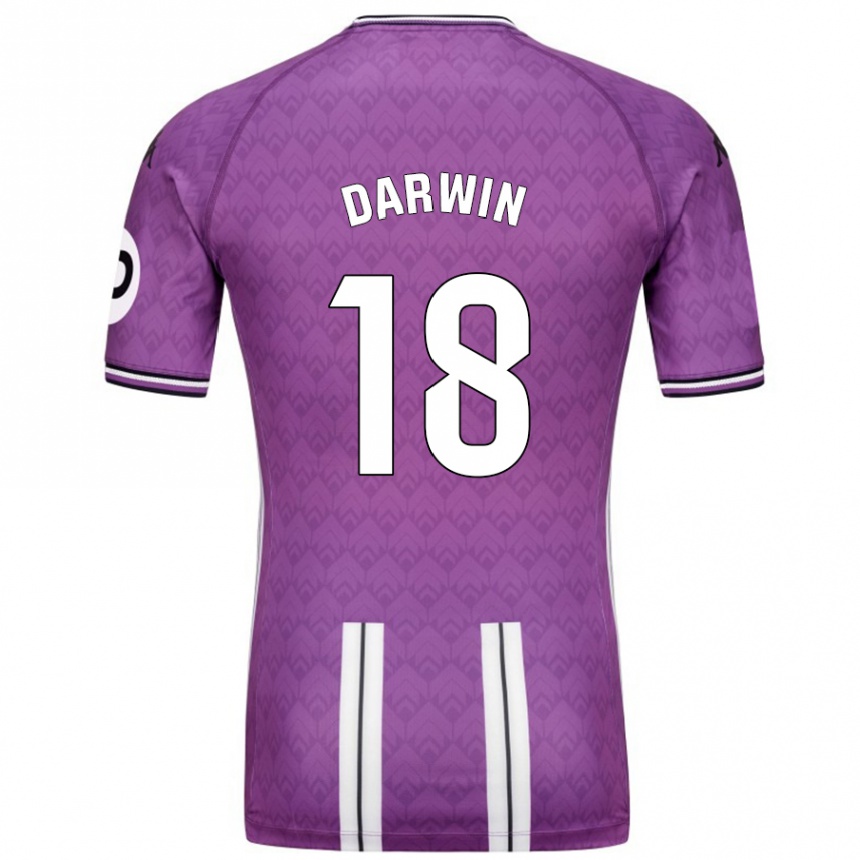 Niño Fútbol Camiseta Darwin Machís #18 Púrpura Blanco 1ª Equipación 2024/25 Argentina