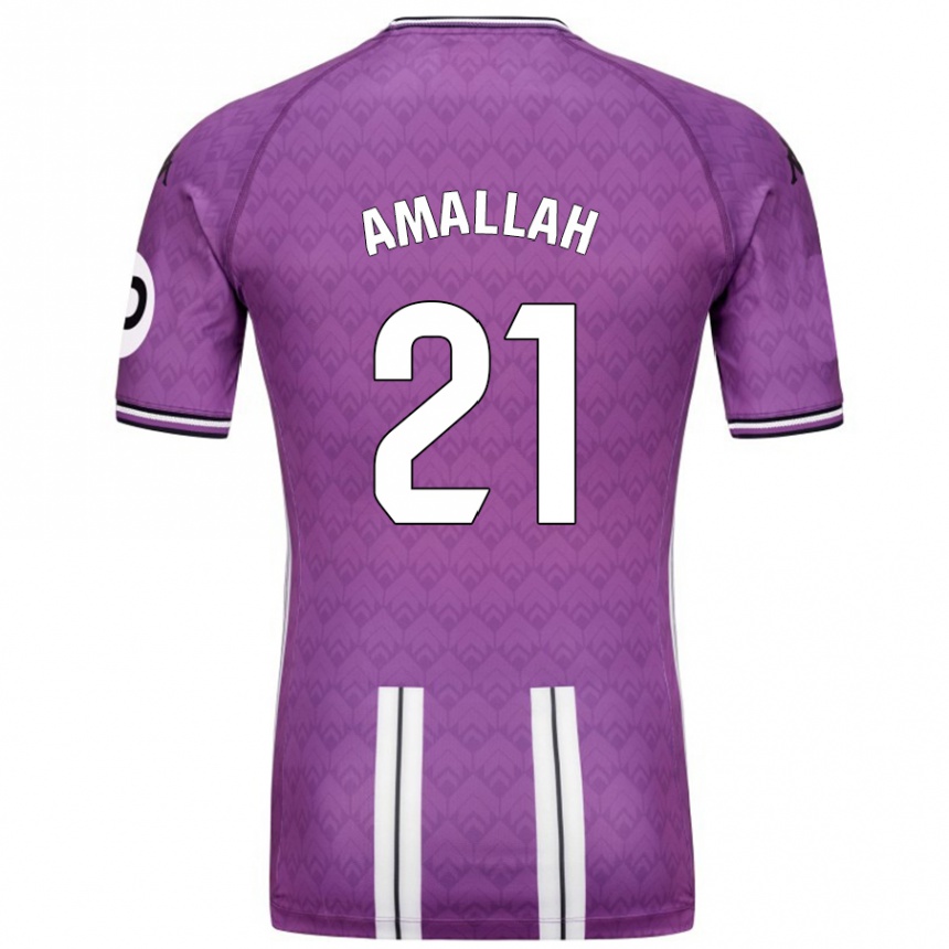 Niño Fútbol Camiseta Selim Amallah #21 Púrpura Blanco 1ª Equipación 2024/25 Argentina