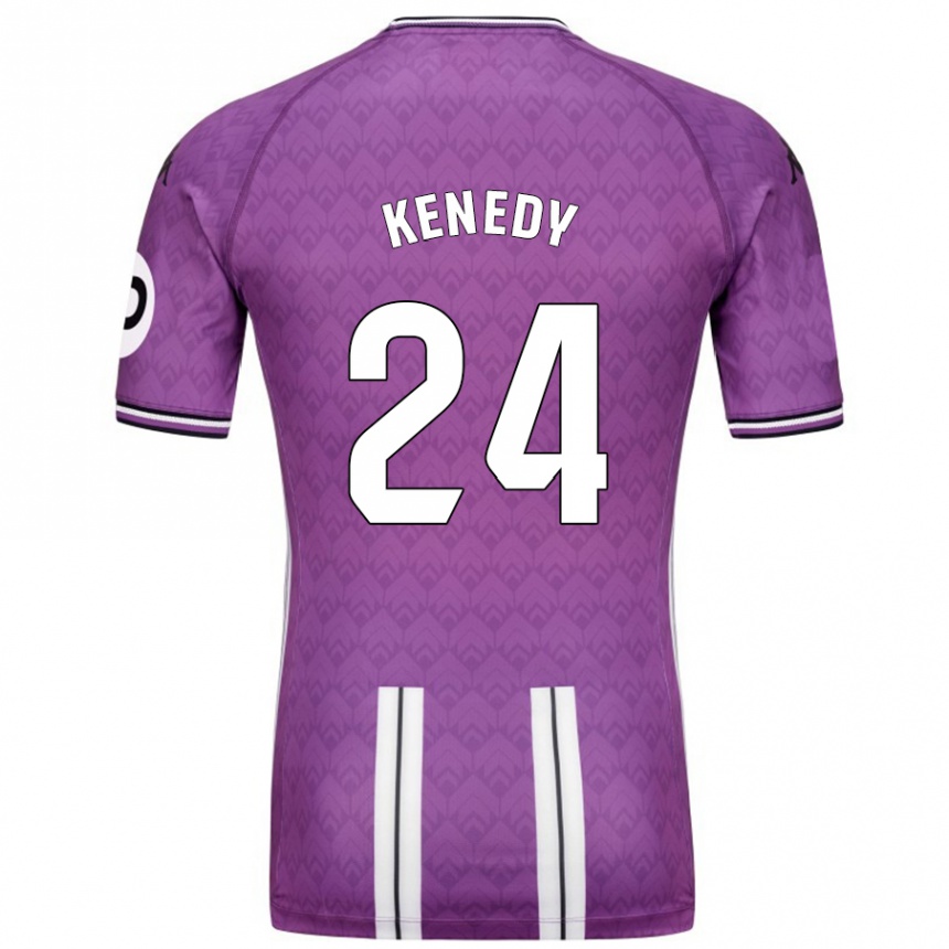 Niño Fútbol Camiseta Kenedy #24 Púrpura Blanco 1ª Equipación 2024/25 Argentina