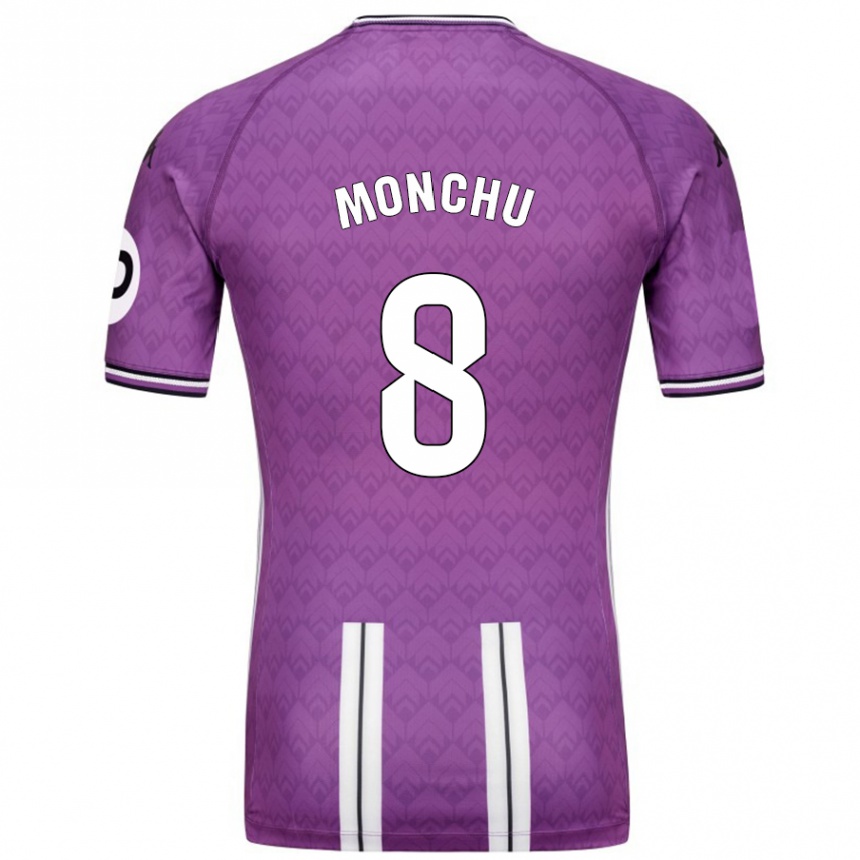 Niño Fútbol Camiseta Monchu #8 Púrpura Blanco 1ª Equipación 2024/25 Argentina