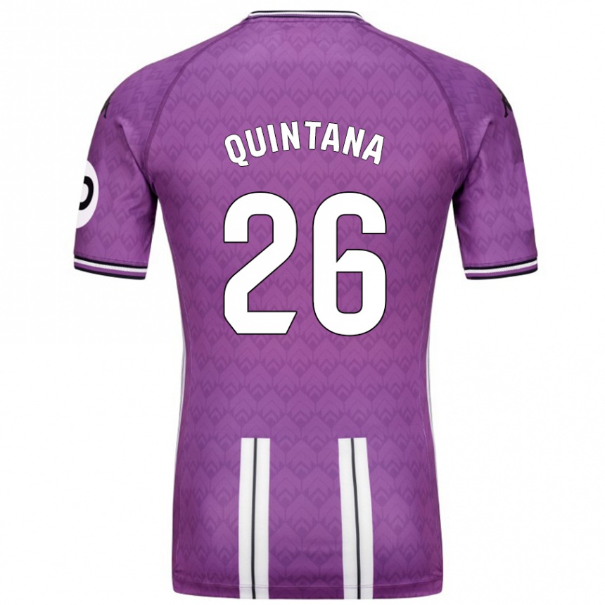 Niño Fútbol Camiseta Alberto Quintana #26 Púrpura Blanco 1ª Equipación 2024/25 Argentina