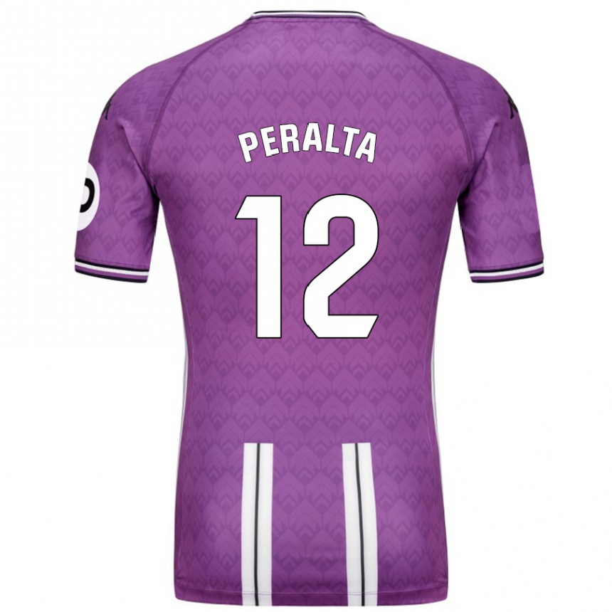 Niño Fútbol Camiseta Fernando Peralta #12 Púrpura Blanco 1ª Equipación 2024/25 Argentina