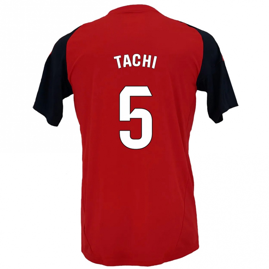 Niño Fútbol Camiseta Tachi #5 Rojo Negro 1ª Equipación 2024/25 Argentina