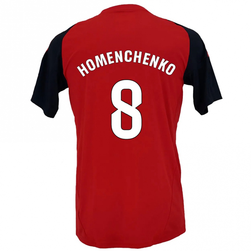 Niño Fútbol Camiseta Santiago Homenchenko #8 Rojo Negro 1ª Equipación 2024/25 Argentina