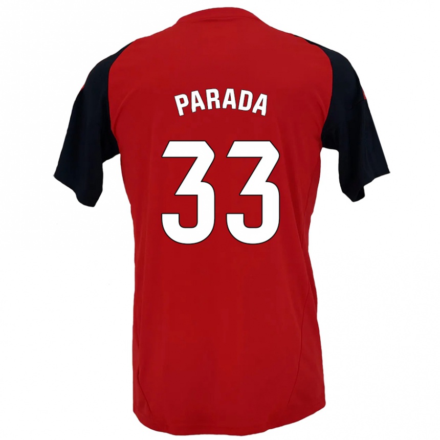 Niño Fútbol Camiseta Victor Parada #33 Rojo Negro 1ª Equipación 2024/25 Argentina