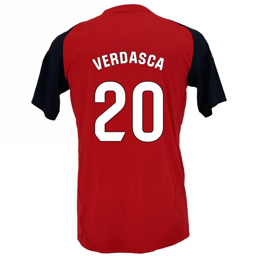 Niño Fútbol Camiseta Diogo Verdasca #20 Rojo Negro 1ª Equipación 2024/25 Argentina