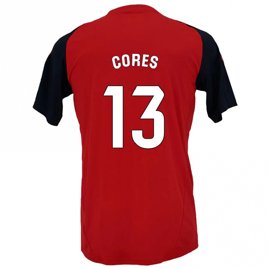 Niño Fútbol Camiseta Christian Cores #13 Rojo Negro 1ª Equipación 2024/25 Argentina