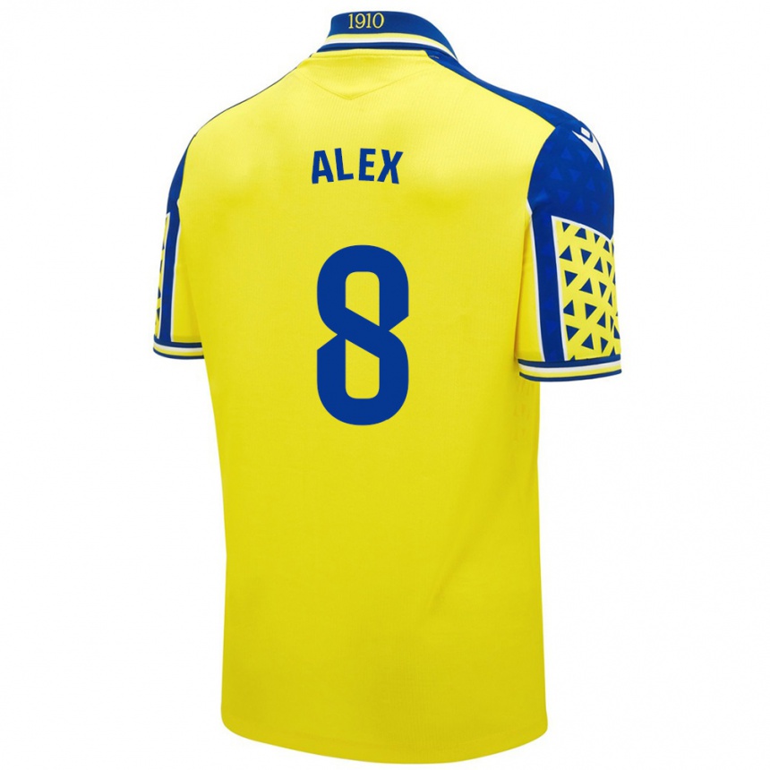 Niño Fútbol Camiseta Álex Fernández #8 Amarillo Azul 1ª Equipación 2024/25 Argentina