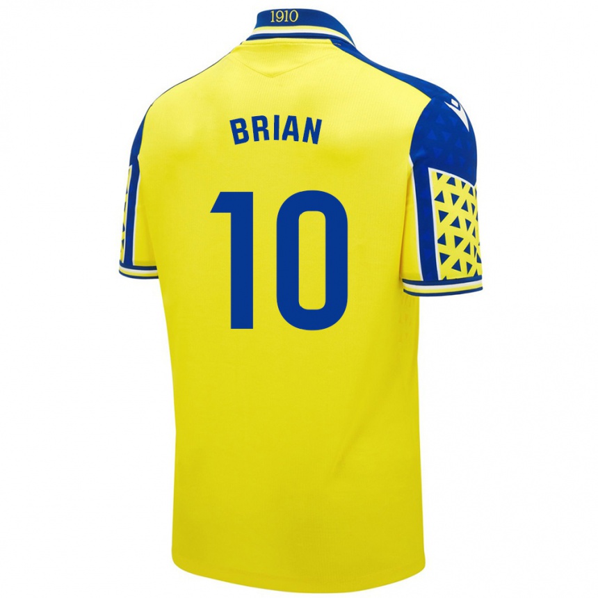 Niño Fútbol Camiseta Brian Ocampo #10 Amarillo Azul 1ª Equipación 2024/25 Argentina