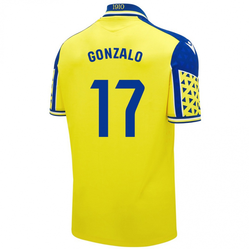 Niño Fútbol Camiseta Gonzalo Escalante #17 Amarillo Azul 1ª Equipación 2024/25 Argentina