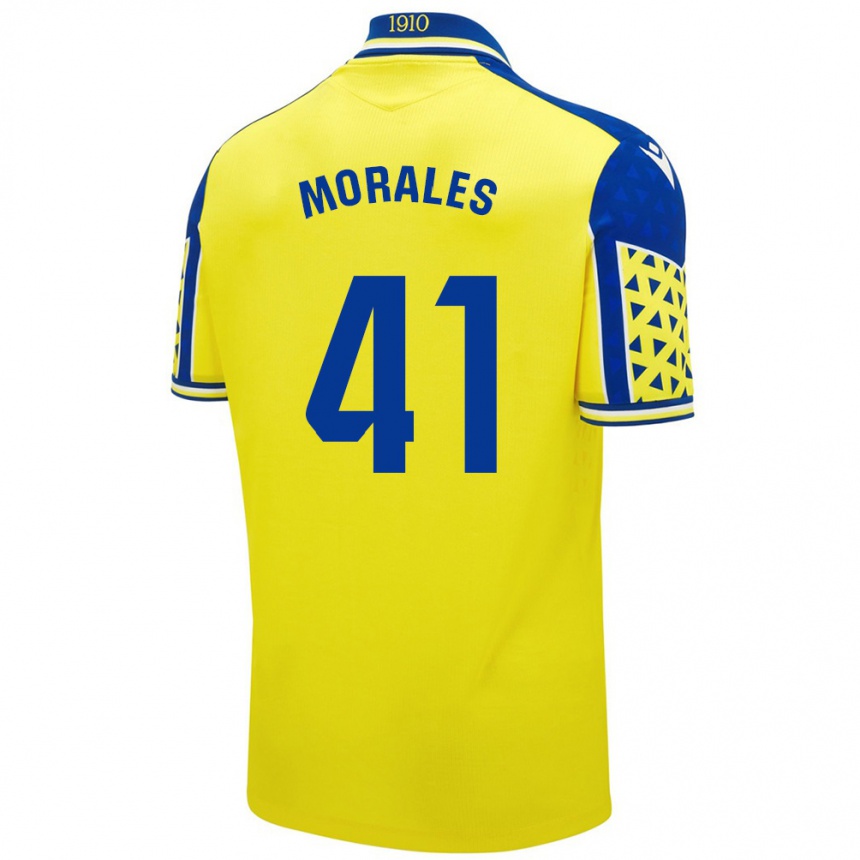 Niño Fútbol Camiseta Luis Morales #41 Amarillo Azul 1ª Equipación 2024/25 Argentina