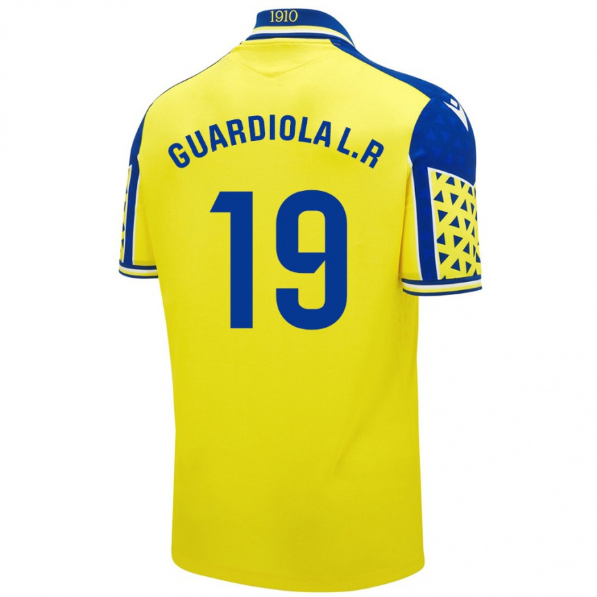 Niño Fútbol Camiseta Sergi Guardiola #19 Amarillo Azul 1ª Equipación 2024/25 Argentina