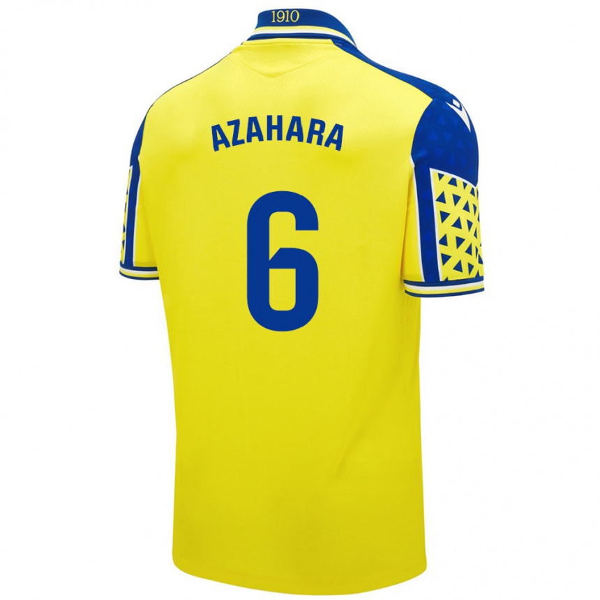 Niño Fútbol Camiseta Azahara #6 Amarillo Azul 1ª Equipación 2024/25 Argentina