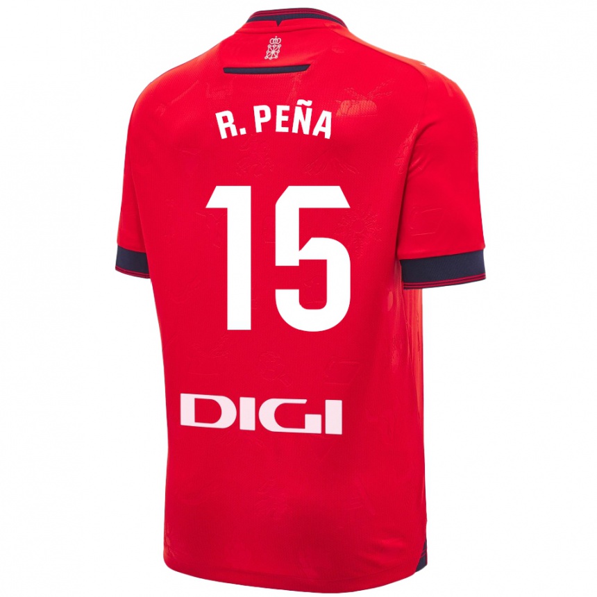 Niño Fútbol Camiseta Rubén Peña #15 Rojo Blanco 1ª Equipación 2024/25 Argentina