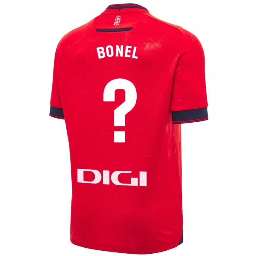 Niño Fútbol Camiseta Aimar Bonel #0 Rojo Blanco 1ª Equipación 2024/25 Argentina