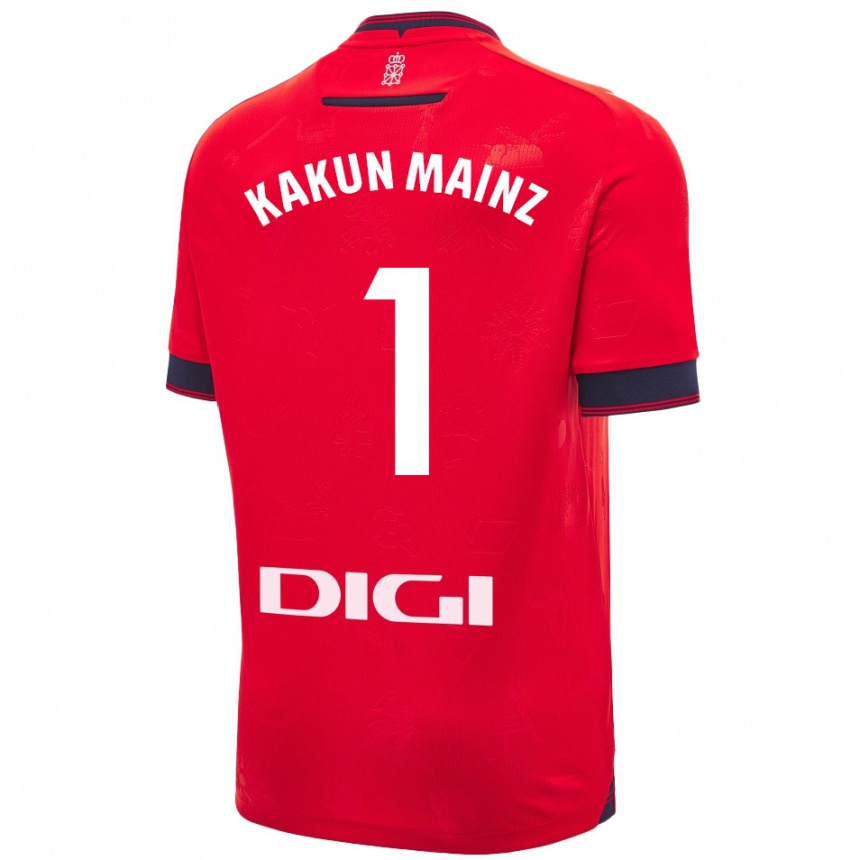 Niño Fútbol Camiseta Kakun Mainz #1 Rojo Blanco 1ª Equipación 2024/25 Argentina