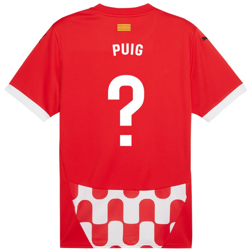 Niño Fútbol Camiseta Sergi Puig #0 Rojo Blanco 1ª Equipación 2024/25 Argentina