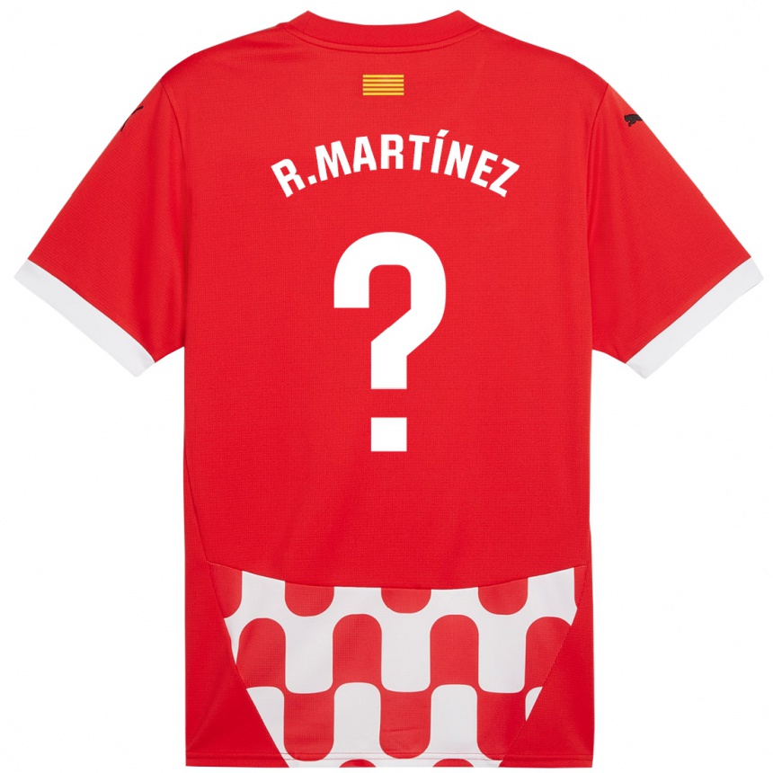 Niño Fútbol Camiseta Raúl Martínez #0 Rojo Blanco 1ª Equipación 2024/25 Argentina