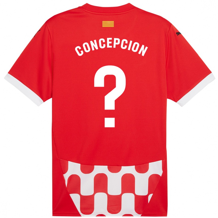 Niño Fútbol Camiseta Elian Concepción #0 Rojo Blanco 1ª Equipación 2024/25 Argentina