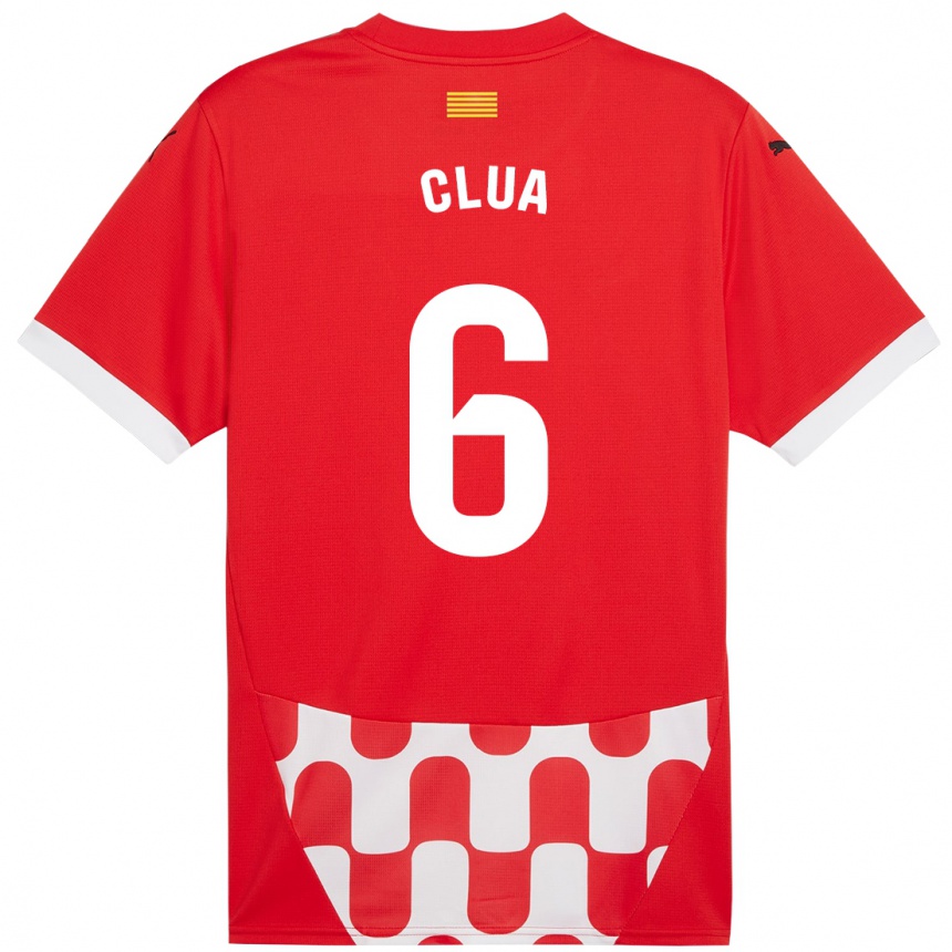 Niño Fútbol Camiseta Silvi Clua #6 Rojo Blanco 1ª Equipación 2024/25 Argentina