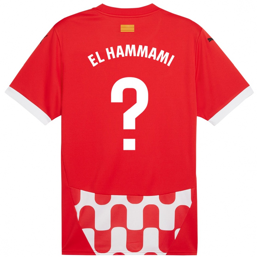 Niño Fútbol Camiseta Ayoub El Hammami #0 Rojo Blanco 1ª Equipación 2024/25 Argentina