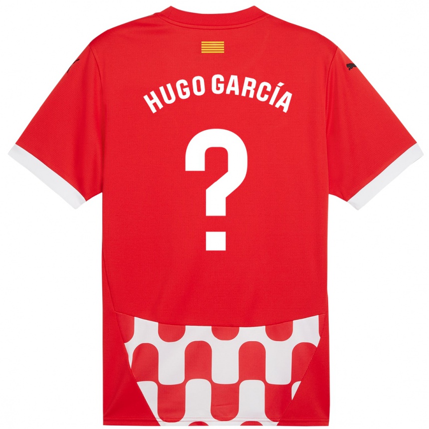 Niño Fútbol Camiseta Hugo García #0 Rojo Blanco 1ª Equipación 2024/25 Argentina