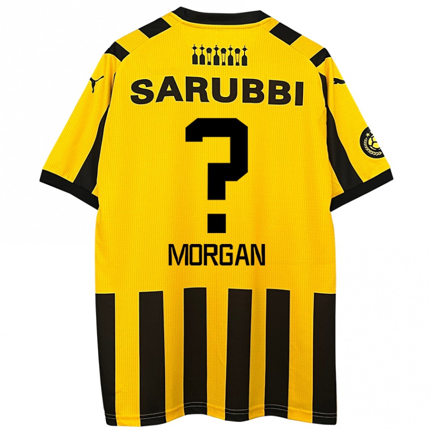 Niño Fútbol Camiseta Kevin Morgan #0 Amarillo Negro 1ª Equipación 2024/25 Argentina