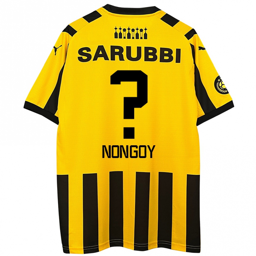 Niño Fútbol Camiseta Pablo Nongoy #0 Amarillo Negro 1ª Equipación 2024/25 Argentina