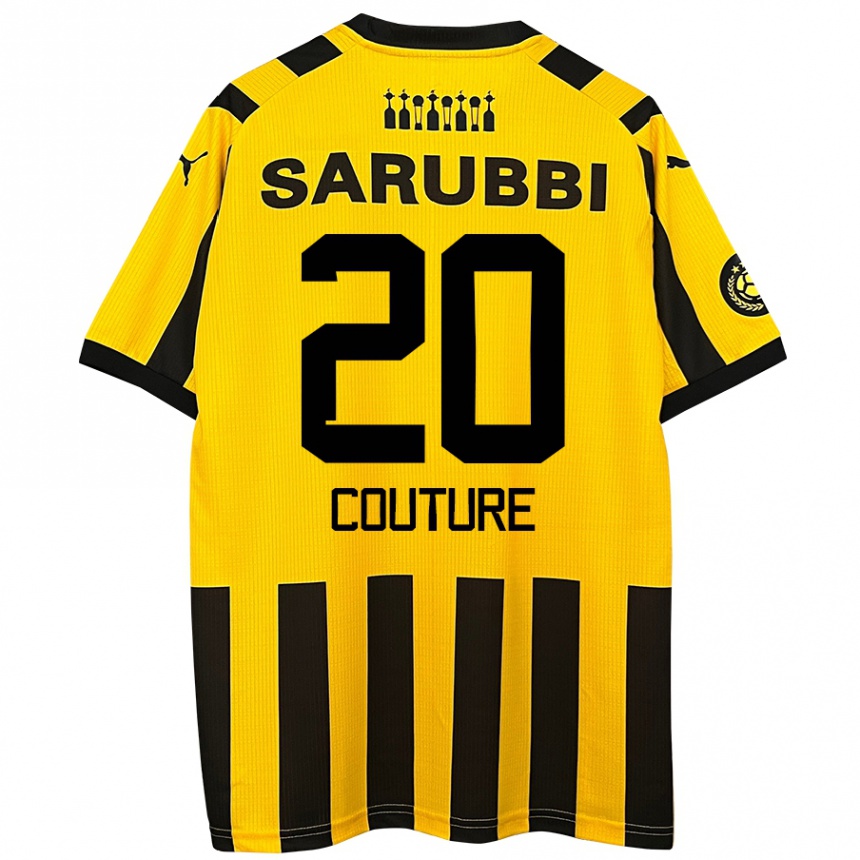 Niño Fútbol Camiseta Lorenzo Couture #20 Amarillo Negro 1ª Equipación 2024/25 Argentina