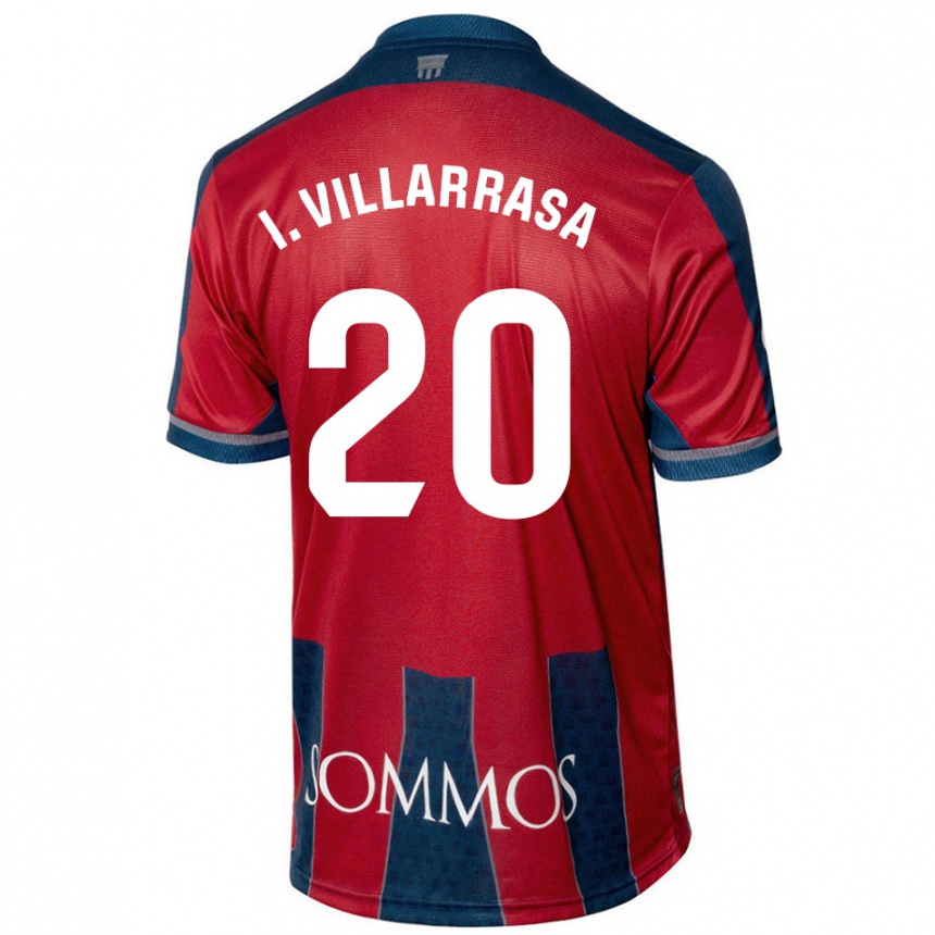 Niño Fútbol Camiseta Ignasi Vilarrasa #20 Rojo Azul 1ª Equipación 2024/25 Argentina