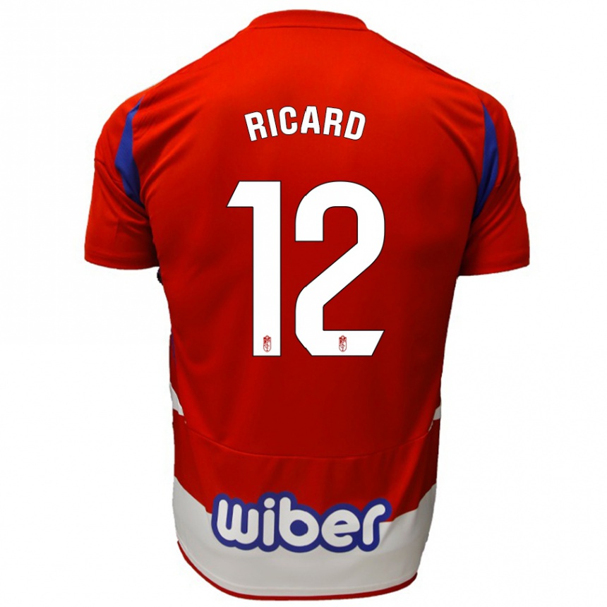 Niño Fútbol Camiseta Ricard Sanchez #12 Rojo Blanco Azul 1ª Equipación 2024/25 Argentina