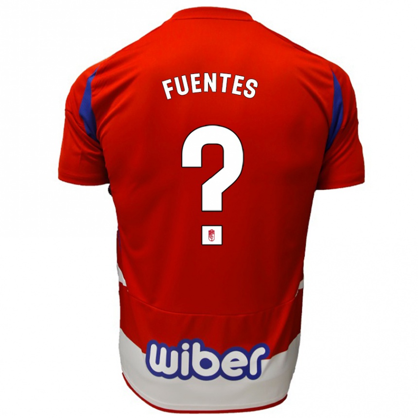 Niño Fútbol Camiseta Alejandro Fuentes #0 Rojo Blanco Azul 1ª Equipación 2024/25 Argentina