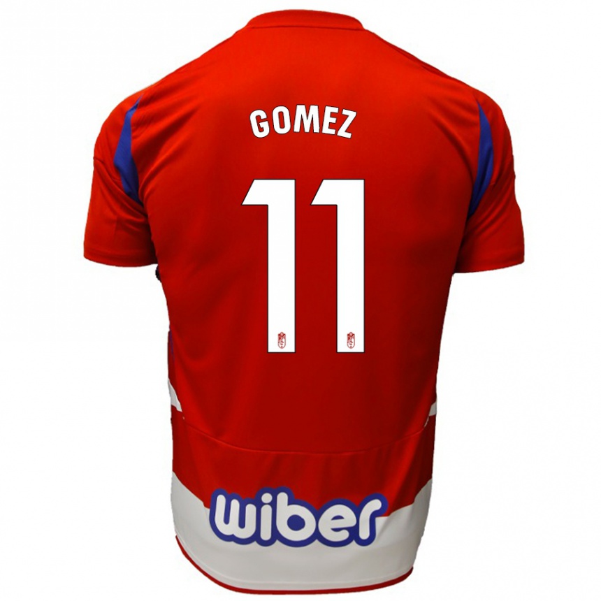 Niño Fútbol Camiseta Andrea Gómez #11 Rojo Blanco Azul 1ª Equipación 2024/25 Argentina