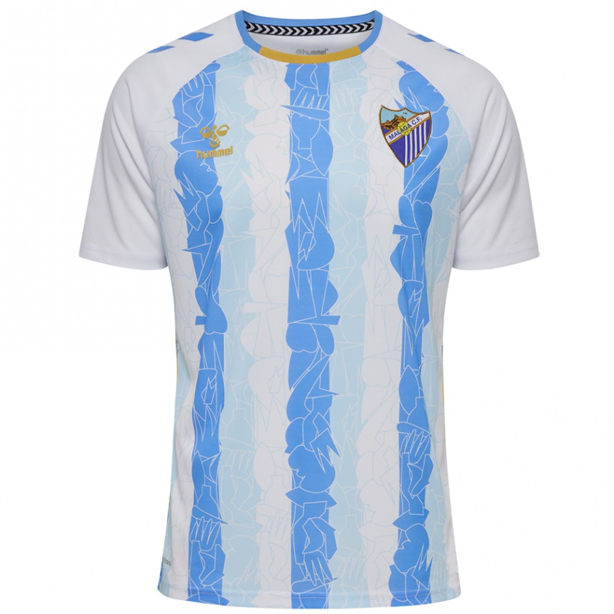 Niño Fútbol Camiseta Víctor García #14 Blanco Azul 1ª Equipación 2024/25 Argentina