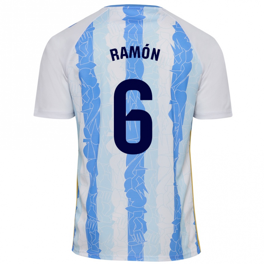 Niño Fútbol Camiseta Ramón Enríquez #6 Blanco Azul 1ª Equipación 2024/25 Argentina